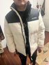 DW BV LEEOFFCK意大利風(fēng)國際品牌男式加厚鵝絨羽絨服冬季新款撞色時(shí)尚短款面包服 白色 XL 180 曬單實(shí)拍圖