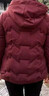珂儷莎中老年人媽媽冬裝短款羽絨棉服外套奶奶冬季加絨加厚連帽棉衣棉襖 JF1818-酒紅色【加厚棉服】 2XL 【建議105-120斤】 曬單實(shí)拍圖