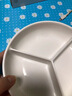 OEMG日式陶瓷三分格蒸盤(pán)圓形嬰兒輔食碗電飯煲蒸籠一鍋蒸多功能家用 三格碗--白色 【高白瓷】1個(gè)裝 曬單實(shí)拍圖