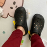 卡駱馳（crocs）男女泡芙洞洞鞋戶(hù)外休閑時(shí)尚厚底一腳蹬沙灘鞋 207521-001 41-42 曬單實(shí)拍圖