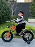 飛鴿兒童自行車(chē)男女寶寶腳踏車(chē)3-8-12歲兒童山地車(chē)14-18-22寸小孩單車(chē) 活力橙 一體輪 避震前叉 后座版+閃光輔助輪+側支撐 16寸【適合身高105-135厘米】 曬單實(shí)拍圖