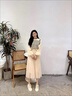 網(wǎng)紗半身裙女高腰顯瘦a字長(cháng)裙冬加厚流行新款時(shí)尚超大擺紗裙穿搭 米杏色 （三層紗大擺） 均碼 （80-150斤） 曬單實(shí)拍圖