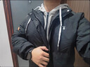 花花公子羽絨棉服男士冬季新款加厚面包服青少年寬松連帽白鴨絨外套 S090黑色  M 90-105斤 曬單實(shí)拍圖