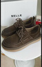 百麗戶(hù)外潮搭工裝鞋男鞋25春牛皮革板鞋休閑皮鞋 卡其色（高幫單里） 曬單實(shí)拍圖