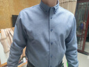 羅蒙（ROMON）2025秋冬季新款純棉磨毛襯衫男士商務(wù)休閑中老年全棉長(cháng)袖格子襯衣 【純棉磨毛】千鳥(niǎo)格藍色 XL 曬單實(shí)拍圖