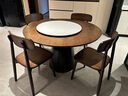 全巧餐桌客廳小戶(hù)型簡(jiǎn)約實(shí)木吃飯圓桌家用中古風(fēng)圓形餐桌椅組合 單桌【顏色備注】 1米餐桌-不含轉盤(pán) 曬單實(shí)拍圖