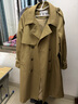 LILY2025秋新款復古英倫風(fēng)雙排扣休閑通勤腰帶長(cháng)款卡其色風(fēng)衣外套 717卡其 L 曬單實(shí)拍圖