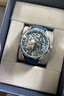 OTM品牌正品手表男蟲(chóng)洞概念男生機械表男士機械男款氚氣高級感運動(dòng)表 銀殼+藍色表帶 45mm 曬單實(shí)拍圖