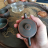 欽州坭興陶茶壺小容量漢瓦壺迷你壺純手工功夫茶具1人飲單壺原礦 古銅色小漢瓦【帶證書(shū)】 100ml 曬單實(shí)拍圖