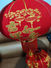 目送（musong）2026大紅燈籠掛飾過(guò)年新年led陽(yáng)臺大門(mén)口掛的戶(hù)外春節裝飾吊宮燈 家和萬(wàn)事興+鈴鐺+太陽(yáng)能燈 100#適合2-3米大門(mén)【一對裝】 曬單實(shí)拍圖