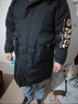 花花公子（PLAYBOY）潮牌中長(cháng)款羽絨服男士2025新款冬季高級感情侶裝派克大衣外套男款 黑色【90白鴨絨羽絨服】 L 【120-140斤】 曬單實(shí)拍圖