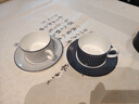 Wedgwood[新年禮物]藍調幾何2杯2碟骨瓷咖啡杯碟高顏值下午茶杯碟 曬單實(shí)拍圖