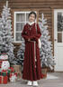 納琳雅Nalinya女裝套裝穿搭針織長(cháng)袖連衣裙2026冬裝一整套裙褲三件套 紅色毛衣+白打底衫+紅色裙褲 M253# M 建議85-100斤 曬單實(shí)拍圖