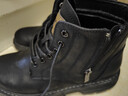 公牛世家【新年禮物】馬丁靴男真皮高幫工裝靴子男士復古做舊內增高鞋子 曬單實(shí)拍圖