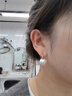 白色大珍珠耳環(huán)女純銀耳墜輕奢感耳釘銀耳扣秋冬氣質(zhì)耳飾珍珠珠寶 白金款-貝珠14mm 一對 曬單實(shí)拍圖