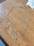 多想余項鏈女款輕奢小眾高級感首飾毛衣鏈飾品吊墜鎖骨鏈2025新款蛇骨鏈 水滴吊墜雙層項鏈 曬單實(shí)拍圖