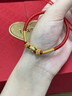 中國黃金（CHINA GOLD）馬年本命年黃金手鏈女足金轉運珠紅繩新年情人節禮物送女友生日 【馬上有錢(qián)+摯愛(ài)玫瑰禮盒】足金本命年護身符紅手繩 曬單實(shí)拍圖