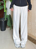 森馬（Semir）寬松打褶仿呢闊腿褲垂感2025慵懶糯米褲休閑褲女冬季109725127010 曬單實(shí)拍圖