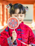 年衣童裝兒童唐裝外套冬季新品男女童新中式加厚馬上有福唐裝拜年服 年衣紅 120 曬單實(shí)拍圖