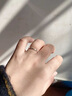 足銀S990愛(ài)心戒指女款閉口可愛(ài)簡(jiǎn)約心形純銀戒指百搭疊戴素圈戒指 愛(ài)心閉口戒指 12號 曬單實(shí)拍圖