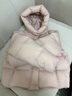 太平鳥(niǎo)女裝羽絨服連帽泡芙冬保暖面包服外套 粉色短款 S 曬單實(shí)拍圖