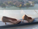 達芙妮裸色高跟鞋女2025新款秋季鞋子細跟尖頭秋款單鞋法式小皮鞋 裸色 38 曬單實(shí)拍圖
