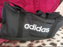 adidas運動(dòng)健身便攜斜挎手拎包男女阿迪達斯官方   黑色/白色   NS 曬單實(shí)拍圖