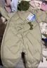 迷你巴拉巴拉【三防】巴拉羽絨連體衣嬰兒衣服寶寶萌趣爬服加厚2025新款 豆沙綠40004-青檸恐龍 【雙拉鏈好穿脫】 90 cm 【充絨量81.9g】 曬單實(shí)拍圖
