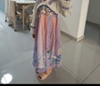 妮莎倍兒漢服女童秋冬款兒童古裝拜年服冬季國風(fēng)女孩古風(fēng)裙子 紫色 140 曬單實(shí)拍圖