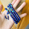 石玥珠寶精品6mm多圈天然青金石手串轉運珠手鏈銀隔片男女士款本命年禮物 曬單實(shí)拍圖
