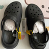 卡駱馳（crocs）男女泡芙洞洞鞋戶(hù)外休閑時(shí)尚厚底一腳蹬沙灘鞋 207521-001 41-42 曬單實(shí)拍圖