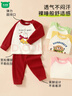 迷你木木屋兒童保暖秋衣褲秋冬男女童新年睡衣套裝中小童純棉 冬日兔子 100 曬單實(shí)拍圖