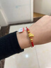 金悅名999足金生肖馬黃金手鏈女馬年本命年銅錢(qián)轉運珠金飾平安扣紅手繩 【紅繩】黃金馬錢(qián)幣珠手鏈約1.7g 曬單實(shí)拍圖