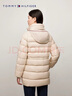 Tommy Hilfiger【防潑水】秋冬女裝撼冬保暖休閑可收納帽寬松雙拉鏈羽絨服 米白色ACI XS （推薦：80-100斤） 曬單實(shí)拍圖