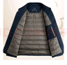 夢(mèng)特嬌（MONTAGUT）羽絨服冬季男士85%鵝絨防潑水商務(wù)翻領(lǐng)夾克防寒保暖外套 深藍 52  曬單實(shí)拍圖