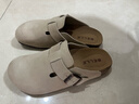 百麗休閑厚底增高勃肯鞋男包頭外穿半拖鞋B3731BH5 杏色 39 曬單實(shí)拍圖