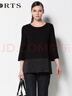 PORTS寶姿 女裝針織中袖圓領(lǐng)套頭衫LC8K403RKD007 黑色 S 曬單實(shí)拍圖