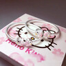 925純銀卡通hellokitty凱蒂貓開(kāi)口銀手鐲女兒童小孩生日禮物銀 老鳳祥兒童一對 曬單實(shí)拍圖