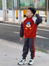 MQDMINI童裝男童加絨套裝秋冬兒童衛衣半高領(lǐng)衛褲兩件套時(shí)尚帥氣衣服 曬單實(shí)拍圖