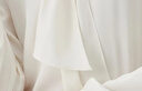 PRICH時(shí)尚簡(jiǎn)約優(yōu)雅飄帶V領(lǐng)長(cháng)袖襯衫2025冬季新款氣質(zhì)光澤感襯衣新年 39象牙白色8931M M 165 曬單實(shí)拍圖
