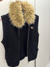 PSO Brand女裝毛領(lǐng)馬甲毛衣可愛(ài)小狗開(kāi)衫毛織背心冬季休閑疊穿無(wú)袖針織衫 墨黑色 Black L 曬單實(shí)拍圖
