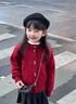 小豬彼特女童冬裝套裝2026新款兒童冬季紅色毛衣加絨褲裙女孩新年圣誕衣服 19791紅色 130 cm 曬單實(shí)拍圖