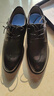 金猴皮鞋商務(wù)正裝鞋男透氣舒適牛皮系帶德比鞋男鞋工作鞋男 黑色 單鞋 42 曬單實(shí)拍圖