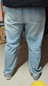 UR2026春季新款男裝潮流休閑系帶做舊水洗牛仔長(cháng)褲UUV850021 灰藍 30 曬單實(shí)拍圖