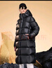高梵黑金鵝絨服先鋒2.0八格長(cháng)款亮面羽絨服男女同款冬季厚外套 黑色XL 曬單實(shí)拍圖