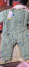 papa爬爬嬰兒連體衣冬裝夾棉哈衣嬰幼兒棉服保暖超萌寶寶爬服冬季 綠色 80cm 曬單實(shí)拍圖