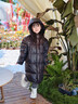 雅鹿兒童羽絨服男女童寶寶中長(cháng)款2025新款中大童冬季御寒加厚外套 黑色 130 曬單實(shí)拍圖