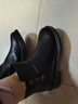 紅蜻蜓媽媽棉靴秋冬加絨保暖皮靴百搭粗跟短靴時(shí)裝靴女WTC459811H黑色36 曬單實(shí)拍圖