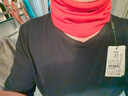恒源祥純山羊絨小圍脖男女秋冬季保暖護頸脖套針織小圍巾 酒紅色 曬單實(shí)拍圖