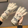心楠滑雪手套女冬季可愛(ài)卡通保暖觸屏戶(hù)外騎行防風(fēng)寒加絨加厚手套 小狗加絨卡通手套主圖款 曬單實(shí)拍圖